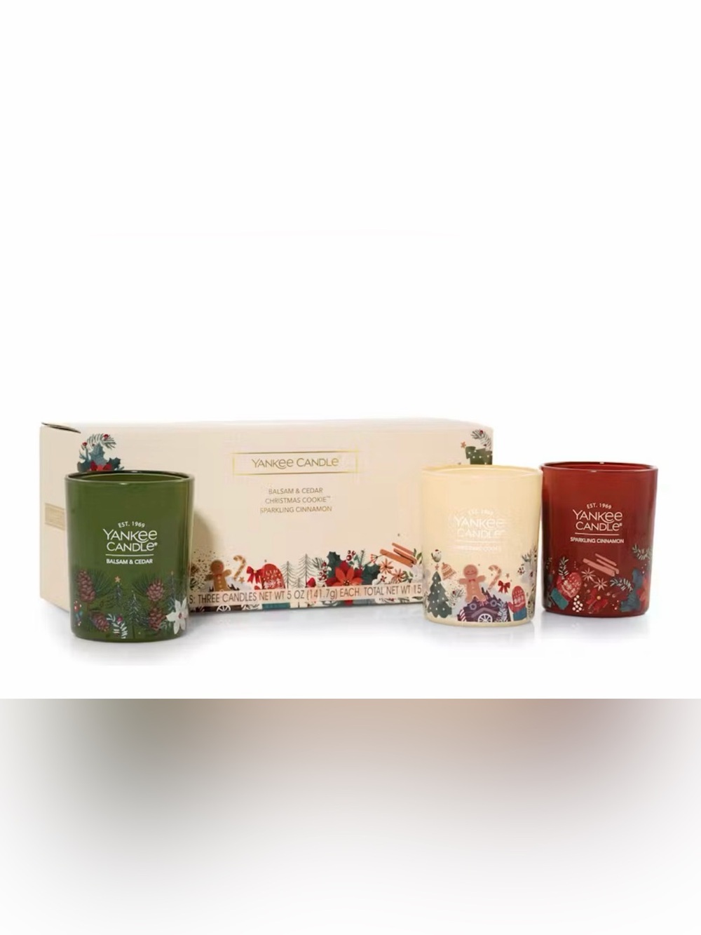 🎁 Yankee Candle Timeless Tumbler Trio Holiday Gift Set 🕯️🎄